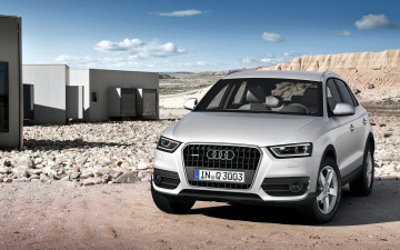 Картинка audi+q3 автомобили audi белый здание камни скалы