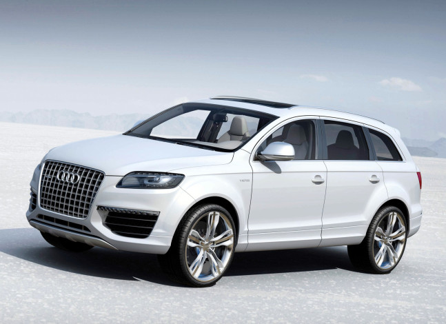 Обои картинки фото audi q7, автомобили, audi, белый