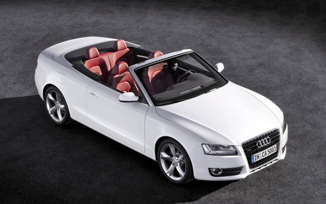 Обои картинки фото audi cabriolet, автомобили, audi, белый, кабриолет