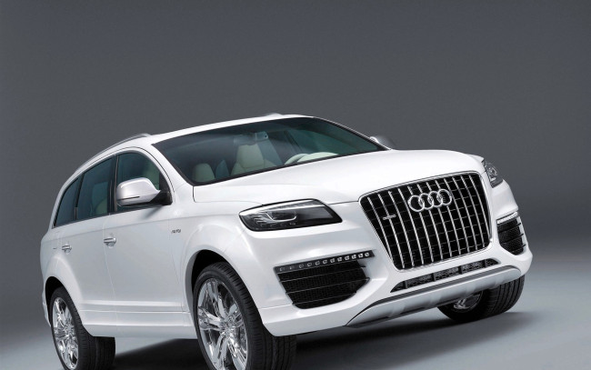 Обои картинки фото audi q7 v12, автомобили, audi, белый