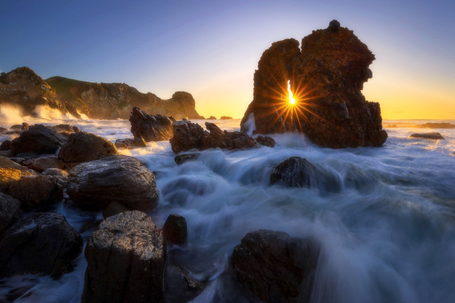 Обои картинки фото eye of karitane, new zealand, природа, побережье, eye, of, karitane, new, zealand