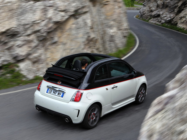 Обои картинки фото abarth, 500c, 2010, автомобили, fiat