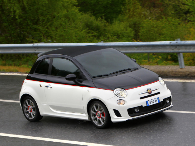 Обои картинки фото abarth, 500c, 2010, автомобили, fiat