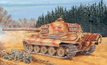 Картинка рисованные армия ron volstad тяжелый танк