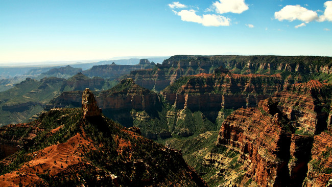 Обои картинки фото grand, canyon, природа, горы, сша, каньон, горизонт, простор