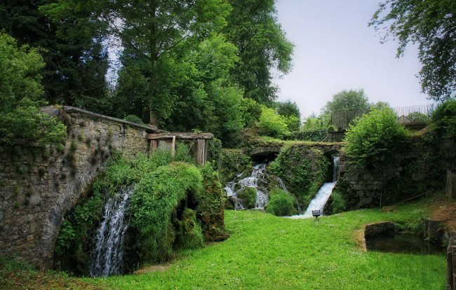Обои картинки фото бельгия, hasselt, природа, водопады