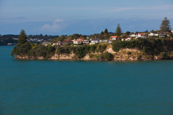 Картинка новая зеландия окленд города пейзажи дома река