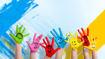 Картинка разное руки дети ладошки рисование счастье улыбки kids children hands