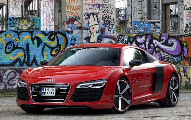 Обои картинки фото автомобили, audi, r8, e-tron, cars