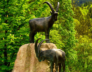 Картинка разное садовые+и+парковые+скульптуры парк козы скульптура статуя