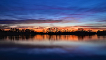 Картинка природа реки озера вечер англия отражение облака небо закат великобритания деревья берег река