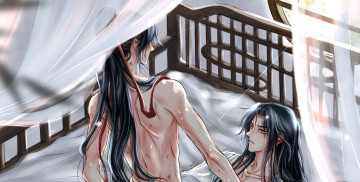 Картинка аниме mo+dao+zu+shi вэй усянь лань ванцзы постель