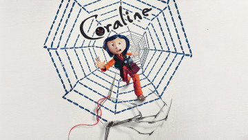 обоя coraline , 2009, мультфильмы, coraline, пoстeр, 3d, рeмастeра, коралина, в, стране, кошмаров