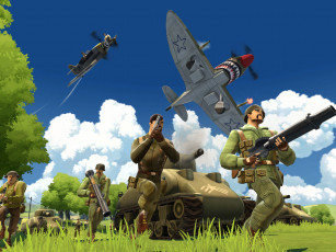 Картинка battlefield heroes видео игры танк самолеты оружие солдаты