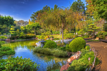 Картинка earl burns miller japanese garden california природа парк