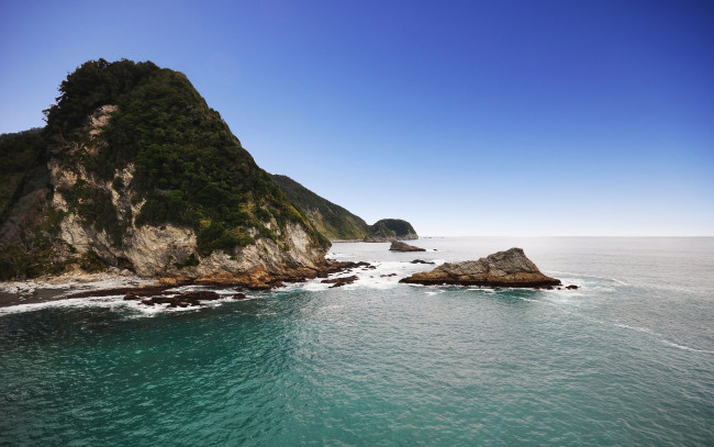 Обои картинки фото природа, побережье, скалы, океан, new, zealand, новая, зеландия
