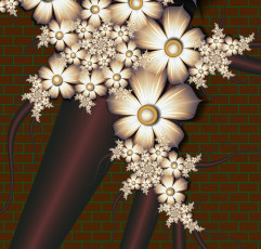 Картинка 3д графика flowers цветы фон лепестки