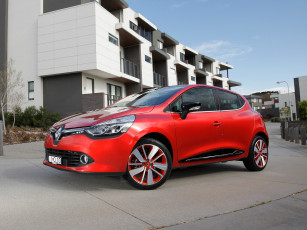 Картинка автомобили renault clio au-spec 2013г красный