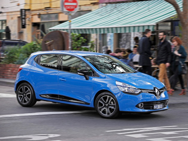 Обои картинки фото автомобили, renault, clio, au-spec, 2013г, синий