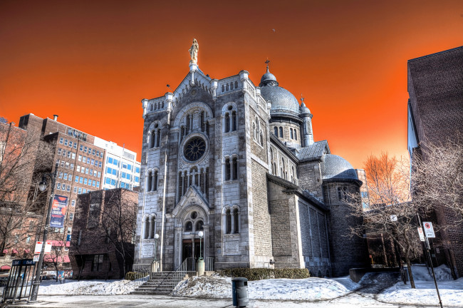 Обои картинки фото notre dame de lourdes chapel,  montreal, города, монреаль , канада, храм, собор