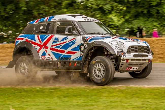 Обои картинки фото mini all4 dakar rally car, спорт, авторалли, пробег, авто, трасса