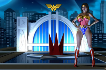 Картинка 3д+графика фантазия+ fantasy фон взгляд девушка супермен