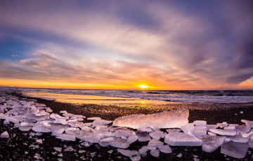 Картинка природа восходы закаты закат лёд