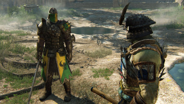 обоя видео игры, for honor, рыцарь, самурай