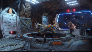 Картинка видео+игры rebel+galaxy+outlaw космос корабль метеориты