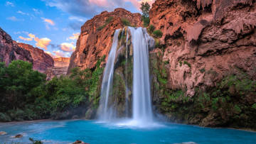 Картинка havasu+falls grand+canyon arizona природа водопады havasu falls grand canyon