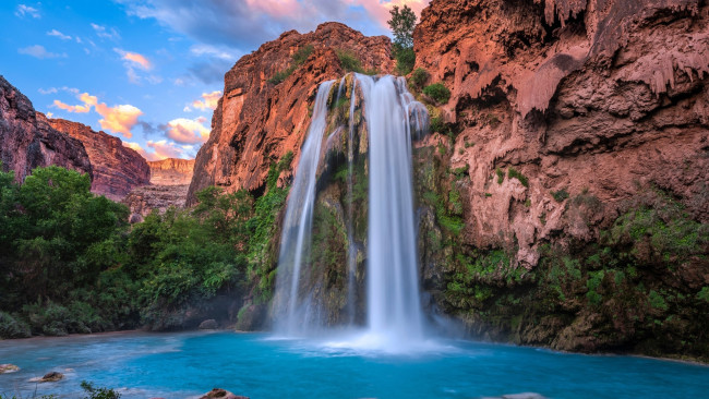 Обои картинки фото havasu falls, grand canyon, arizona, природа, водопады, havasu, falls, grand, canyon