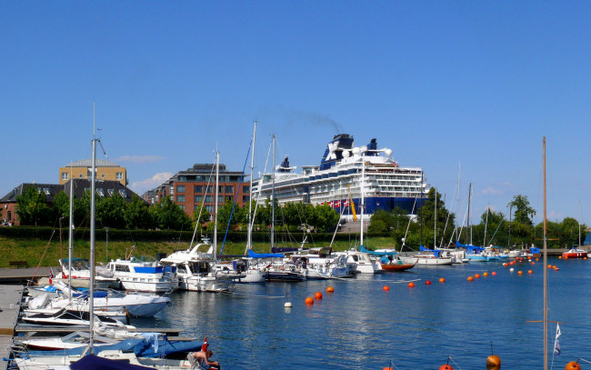 Обои картинки фото дания, копенгаген, корабли, порты, причалы, порт