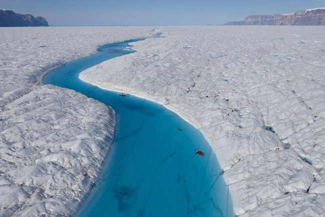 Обои картинки фото природа, айсберги, ледники, гренландия, голубая, река, ледник, петерманн