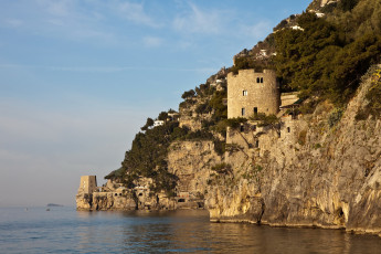 Картинка positano италия природа побережье берег горы скалы