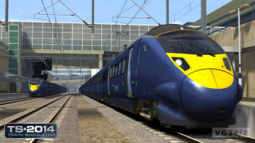 обоя train, simulator, ts, 2014, видео, игры, поезд, рельсы