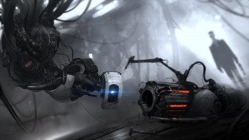 Картинка видео игры portal роботы