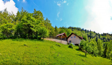 Картинка словения трбовле природа пейзажи дом горы пейзаж