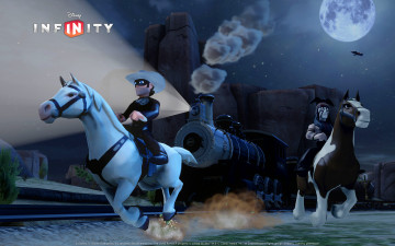 Картинка видео игры disney infinity паровоз лошади