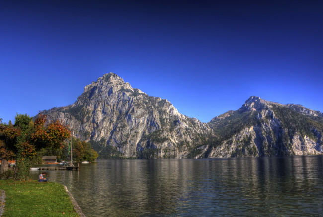 Обои картинки фото traunkirchen, austria, природа, реки, озера, горы, озеро