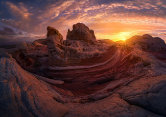Картинка природа восходы закаты скалы закат каньон горы