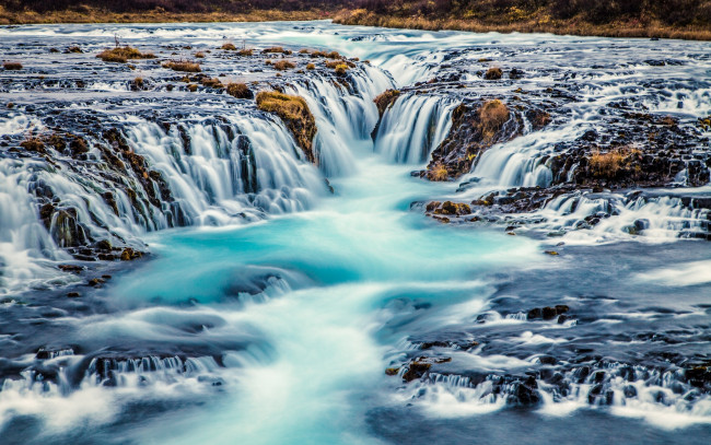 Обои картинки фото природа, водопады, каскад, река, водопад, исландия, iceland, arnessysla, bruarfoss