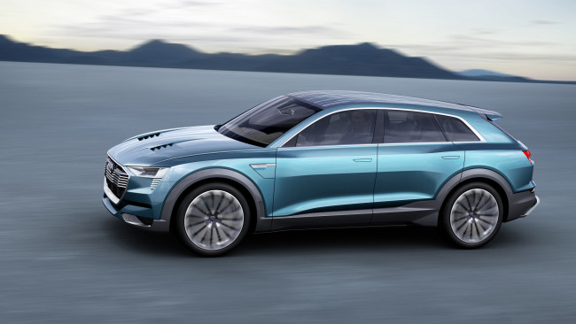 Обои картинки фото audi e-tron quattro concept 2015, автомобили, audi, e-tron, quattro, concept, 2015, crossover