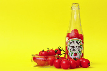 Картинка бренды heinz кетчуп помидоры чаша бутылки