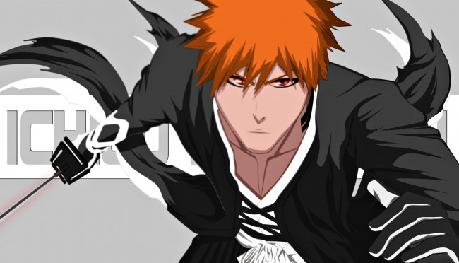 Обои картинки фото аниме, bleach, ичиго, блич