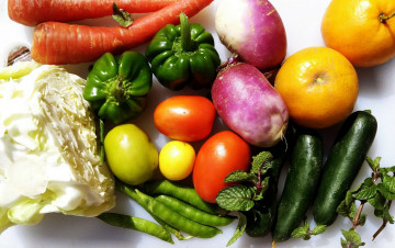 обоя еда, овощи, перец, капуста, морковь, картофель, фасоль