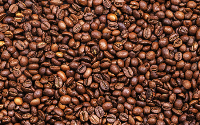 Обои картинки фото еда, кофе,  кофейные зёрна, roasted, coffee, beans, background, texture, зерна, фон