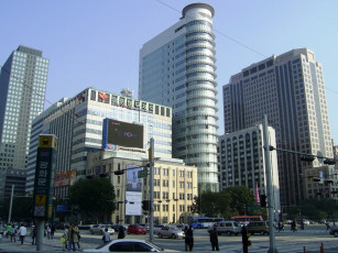 Картинка корея города улицы площади набережные