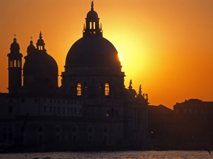 обоя рассвет, города, венеция, италия