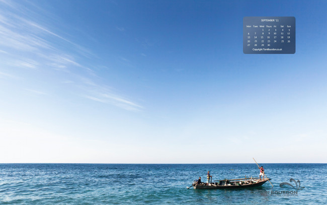 Обои картинки фото календари, люди, море, лодка, рыбаки