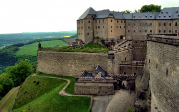 обоя германия, кёнигштайн, города, дворцы, замки, крепости, замок